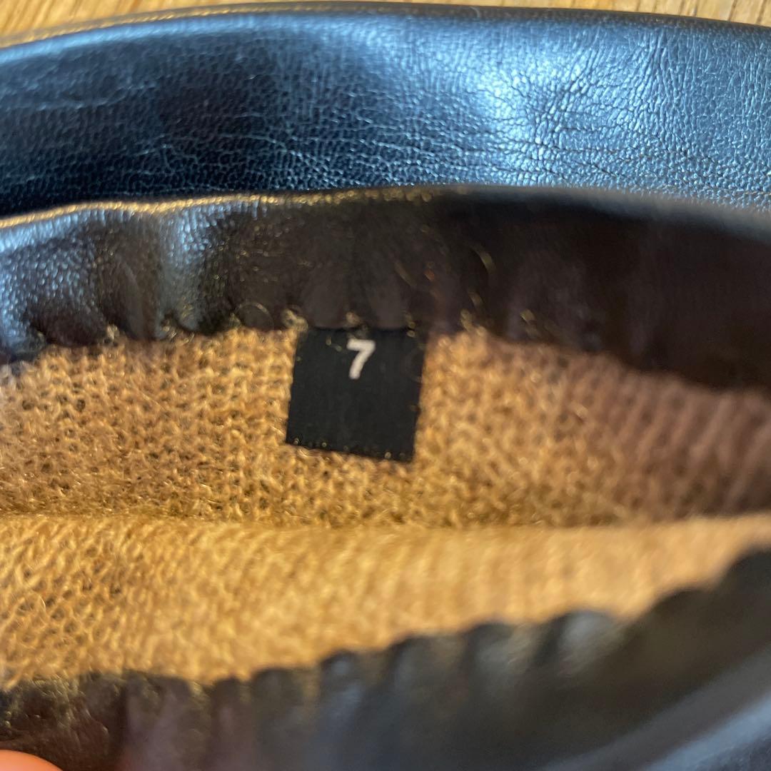 ★新品★セルモネータ　Sermoneta ブラック レザー手袋　カシミヤ