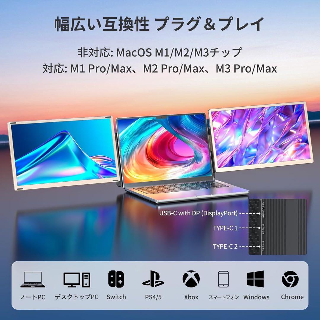 モバイルモニター　トリプルモニター 15.6インチ
