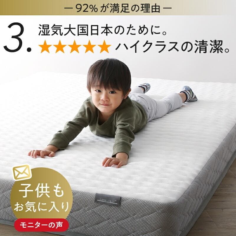 未使用　真空圧縮ロールでお届け 　ゾーンコイルマットレス　シングル　ブラック