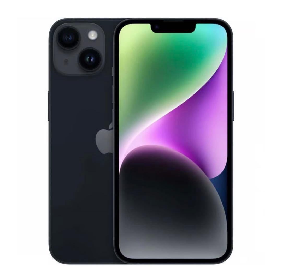 iPhone14 128GB ミッドナイト　カメラ、画面保護フィルム付き