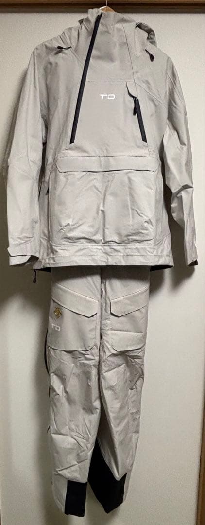 TD 防水スキーウェアセット ライトグレー