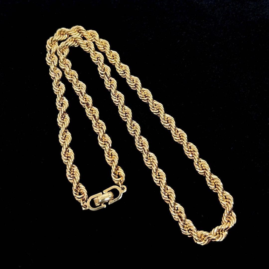 美品✨ Dior クリスチャンディオール ネックレス ゴールド ツイストチェーン