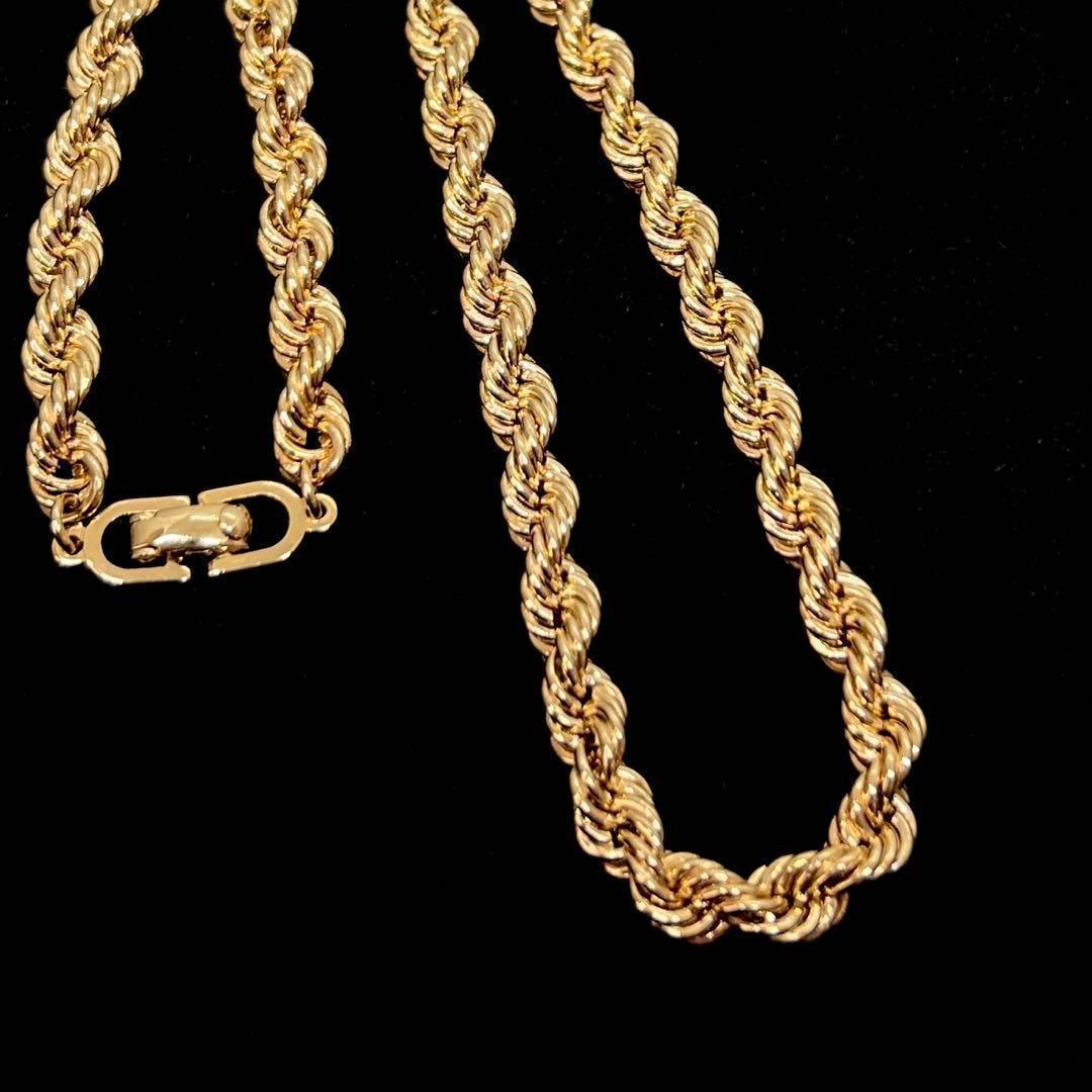 美品✨ Dior クリスチャンディオール ネックレス ゴールド ツイストチェーン