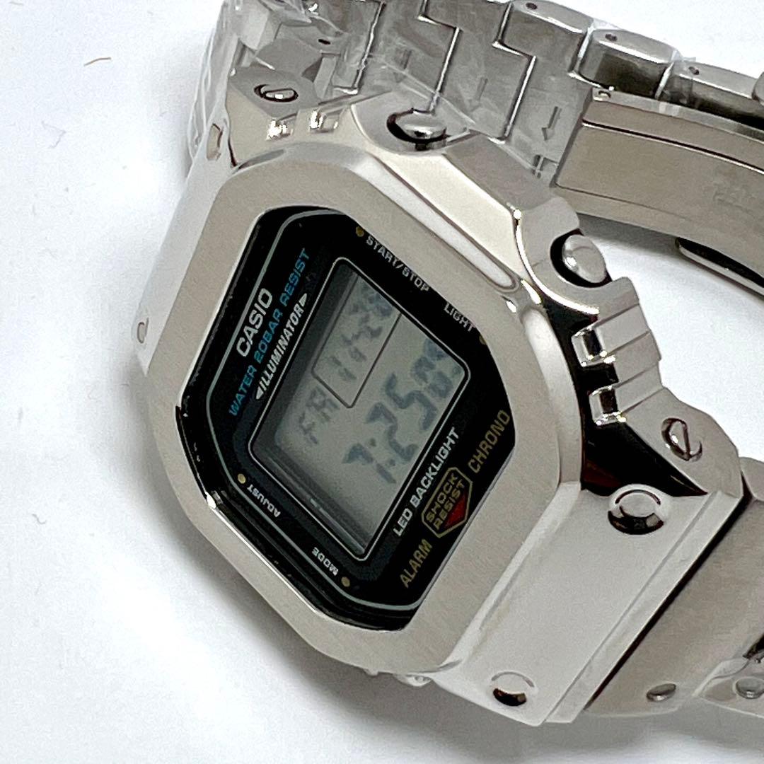 新品 G-SHOCK DW-5600UE フルメタルカスタム ステンレスシルバー