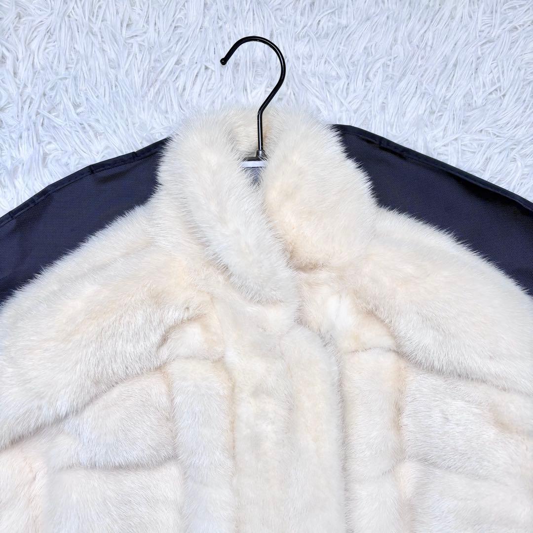 激レア FENDI マキシ丈 パールミンクファー ロングコート 本毛皮 毛並み◎