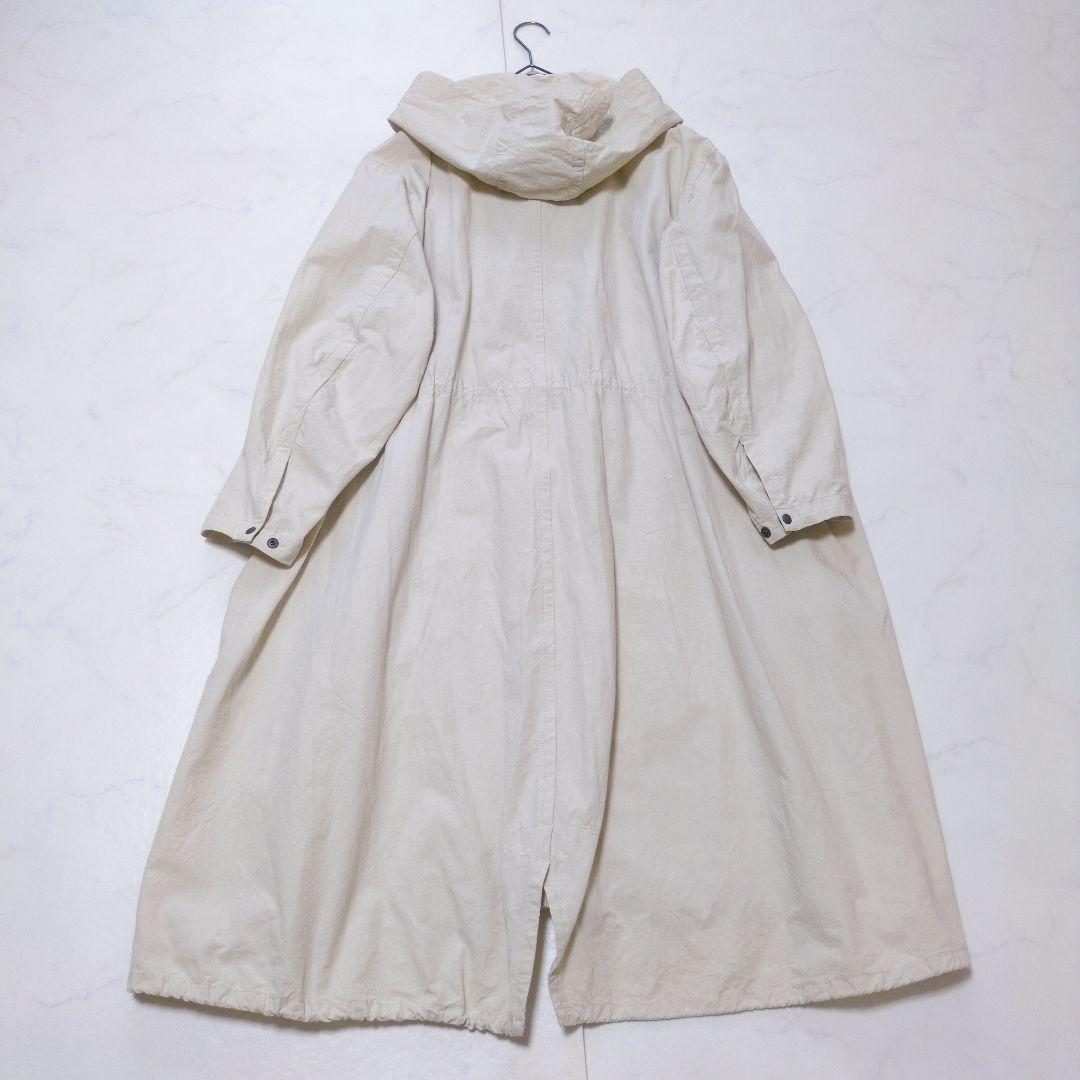 pasde calais✨️サニードライモッズコート 軽やか製品染め アイボリー
