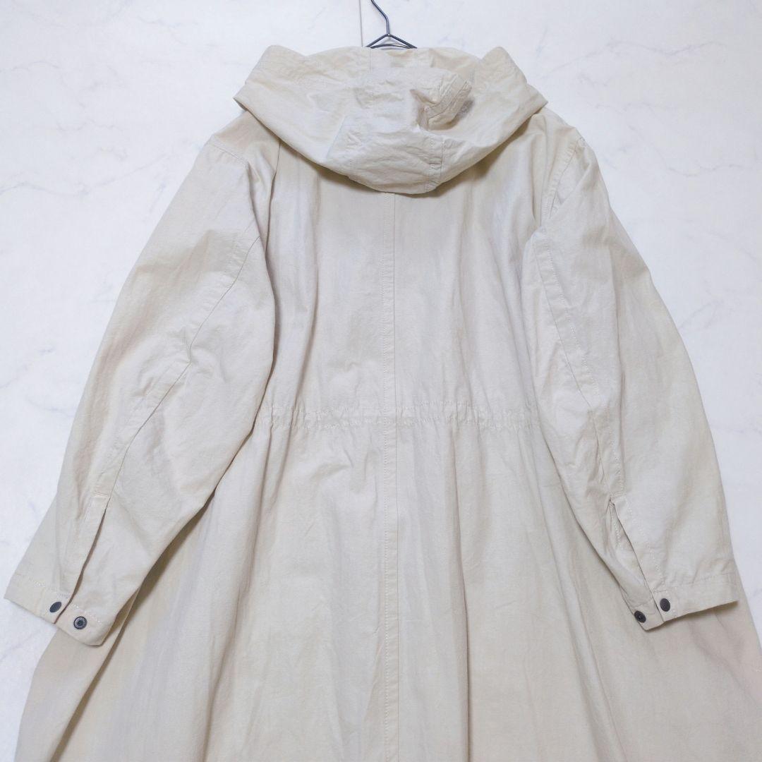 pasde calais✨️サニードライモッズコート 軽やか製品染め アイボリー