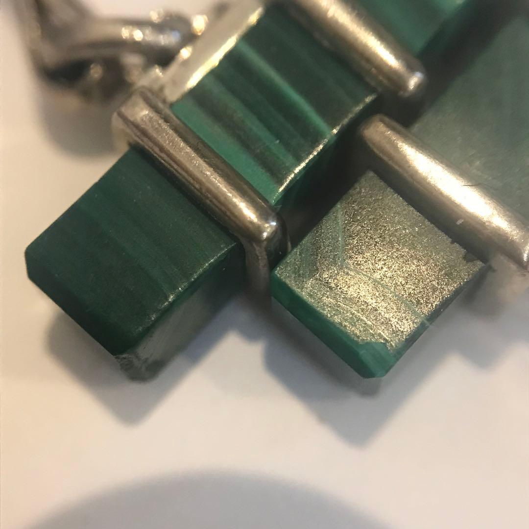 【希少】ティファニー マラカイト カフス 925