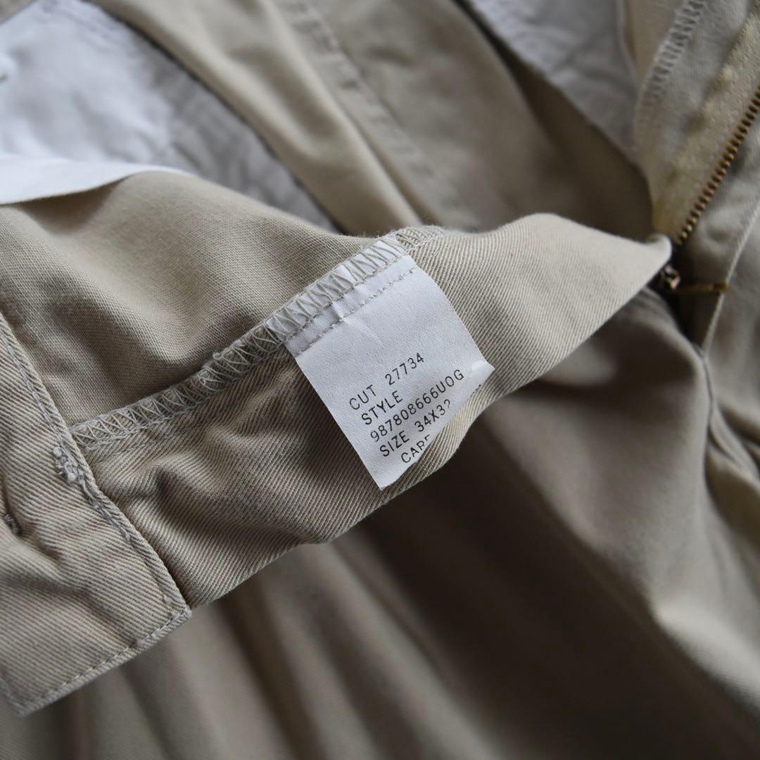 90s ラルフローレン ポロチノ ツータックチノ ベージュUSA製W34 L32