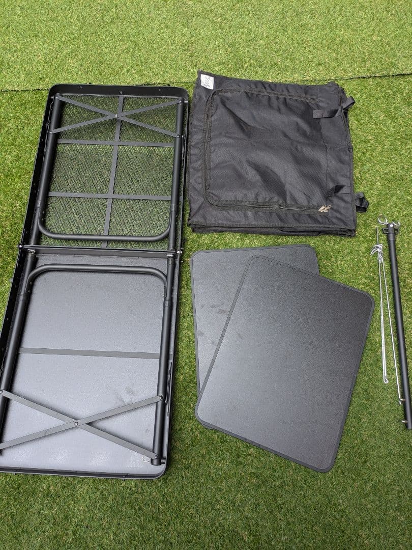 【DoD】折りたたみ式キッチンテーブル ブラック