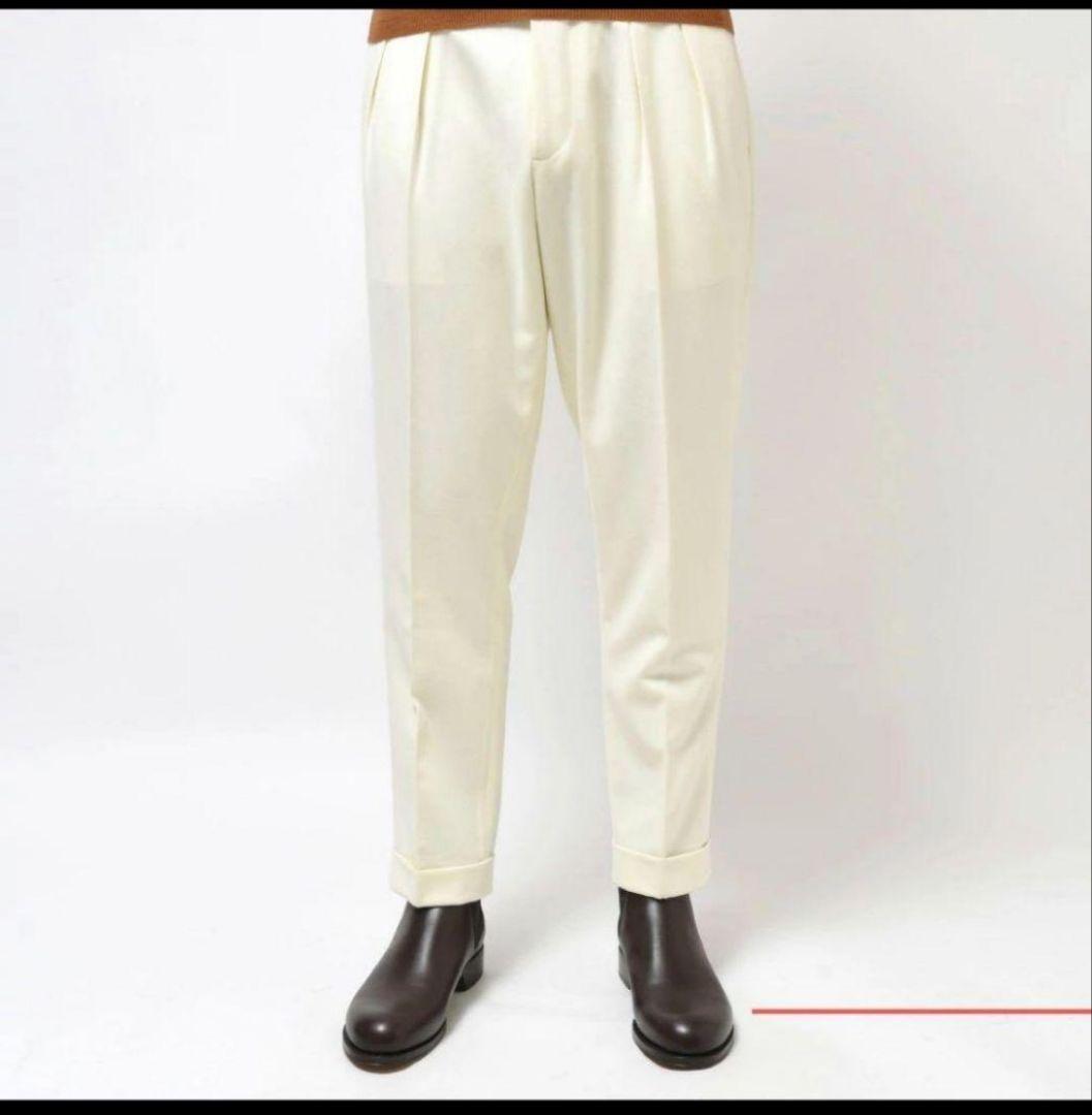 Berwich scotch アイボリー　フランネル 42　スラックス　毛