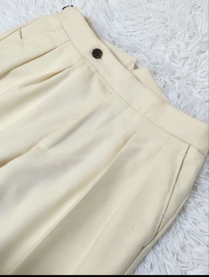 Berwich scotch アイボリー　フランネル 42　スラックス　毛