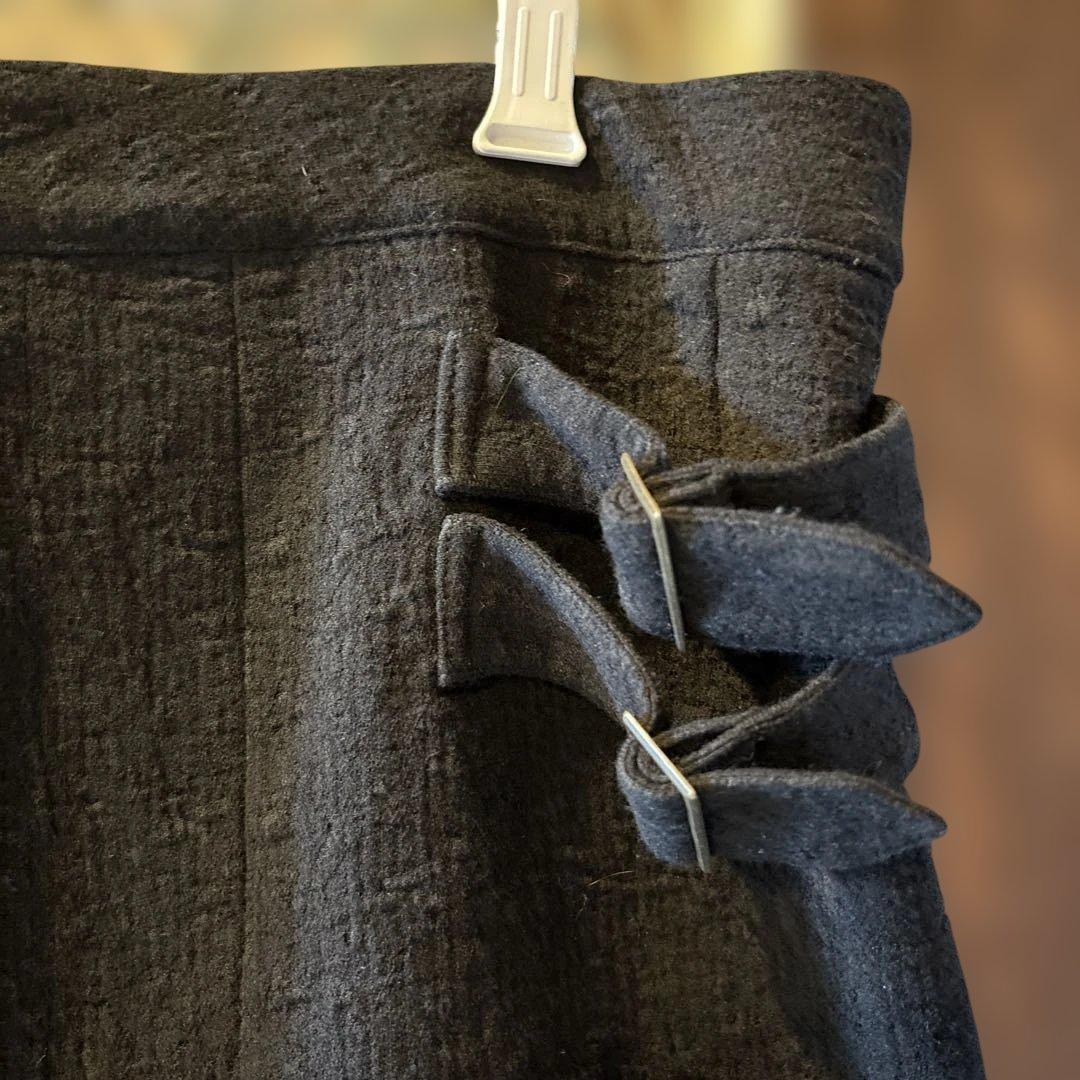 新品 MARC LE BIHAN黒ジッパーポケット付きミニスカート