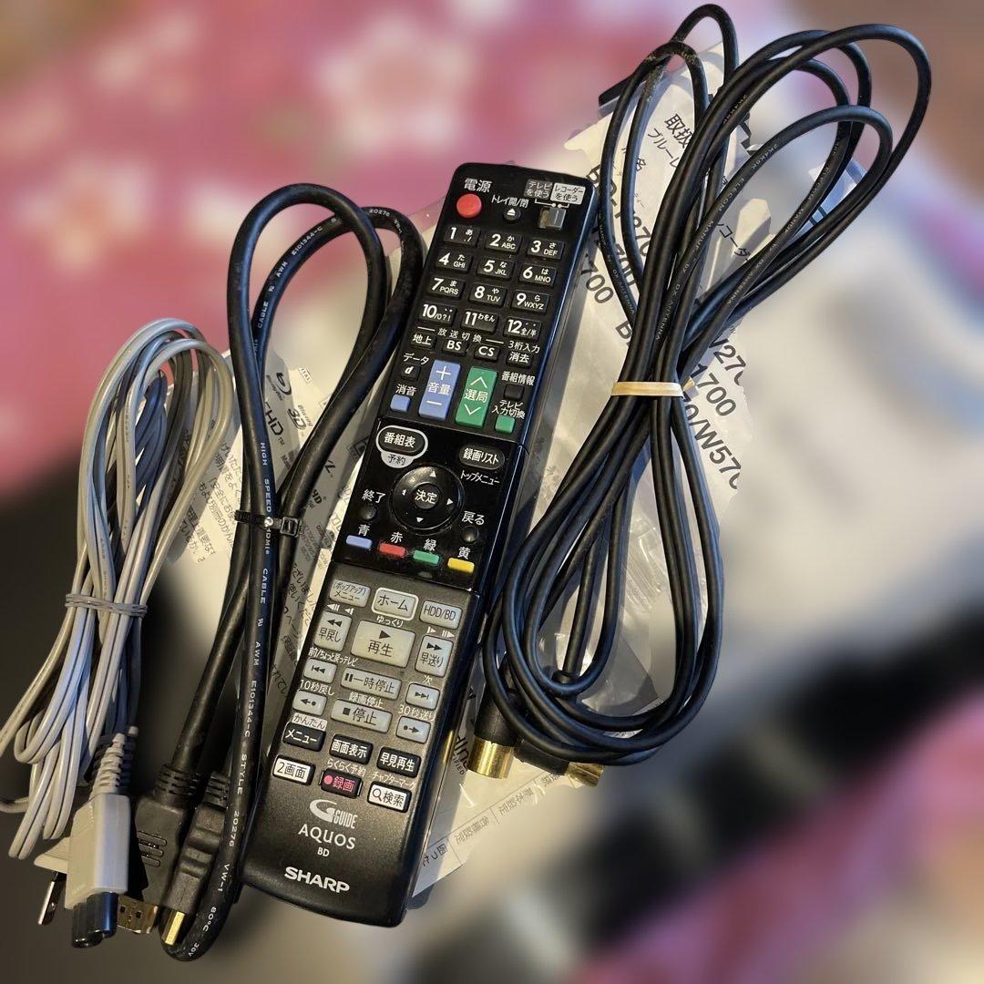 SHARP BD-W1700 12倍録 1TB 純正リモ等付フル装備 完動品！