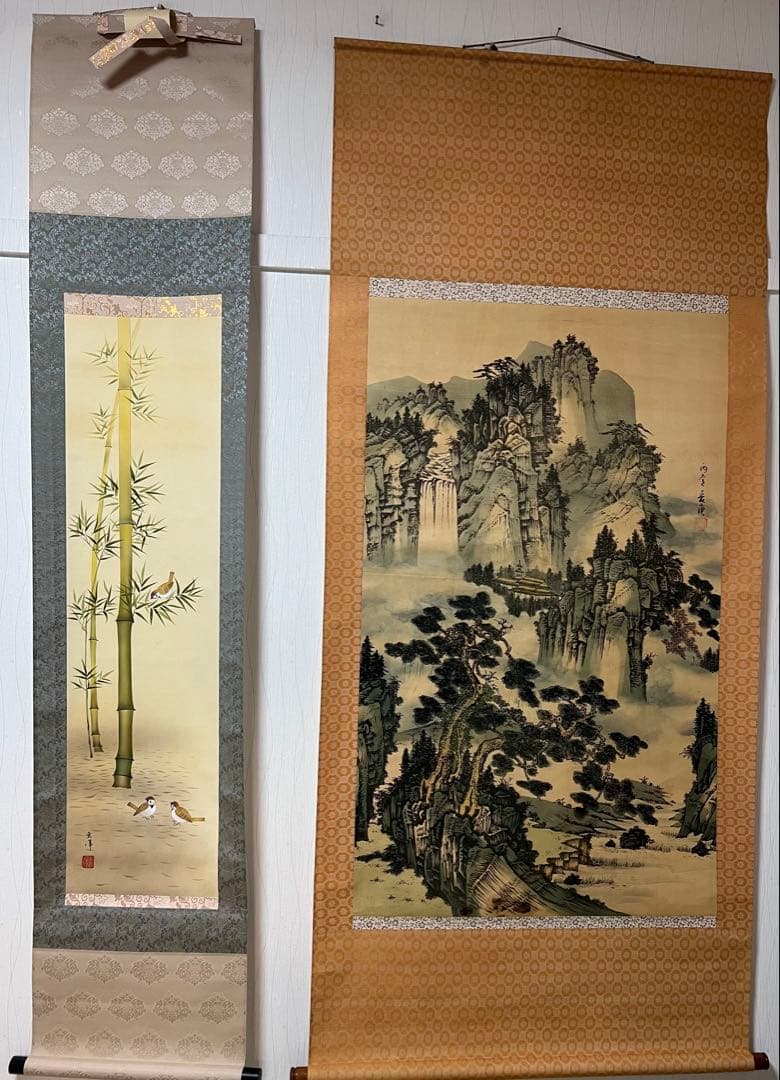 掛け軸　まとめて45本 （花鳥 仏画 書 山水 日本画）など　書画！