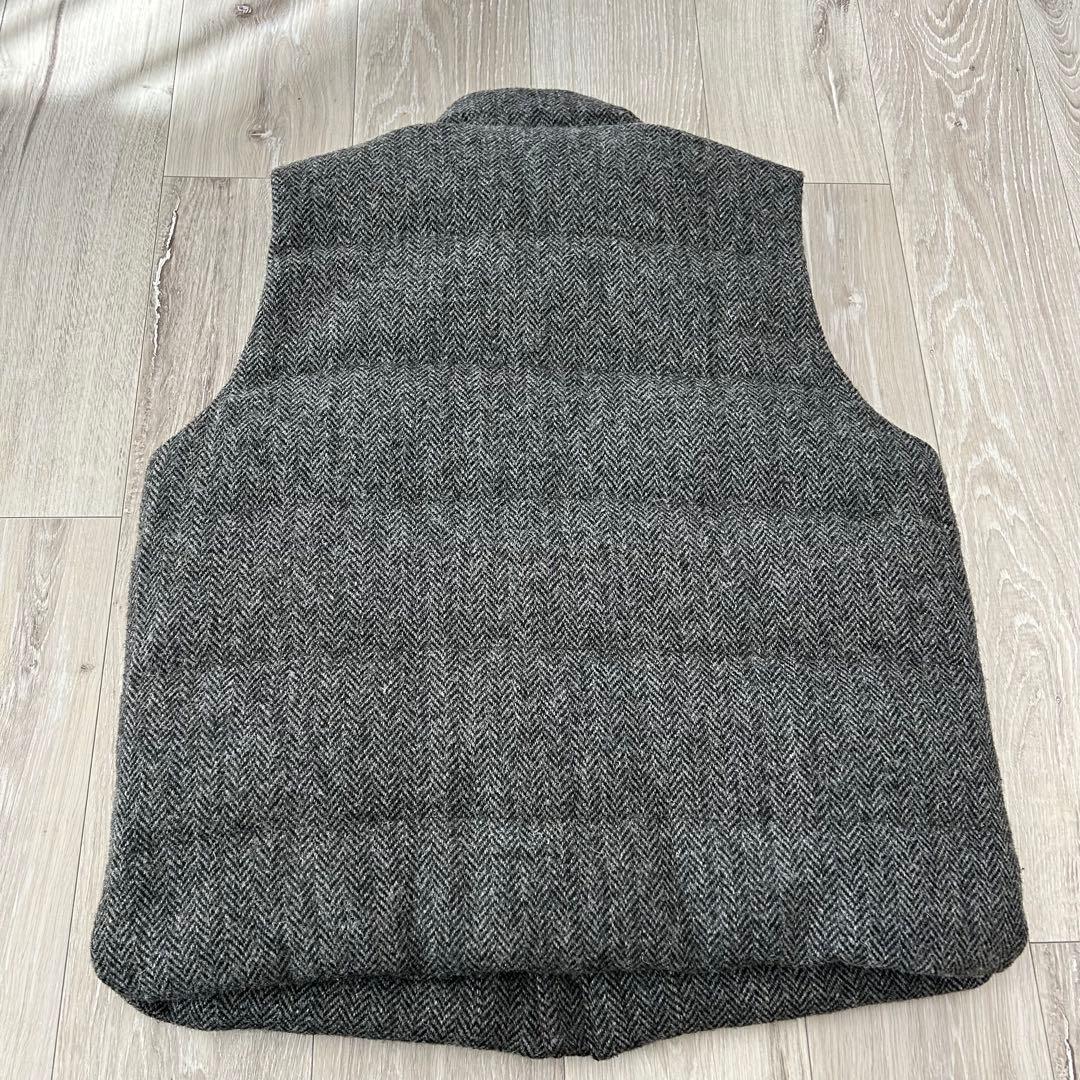 KENT HARRIS TWEED ダウンベスト 3L グレー チンストラップ