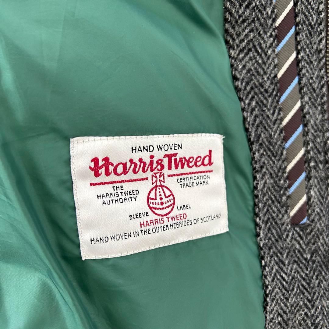 KENT HARRIS TWEED ダウンベスト 3L グレー チンストラップ