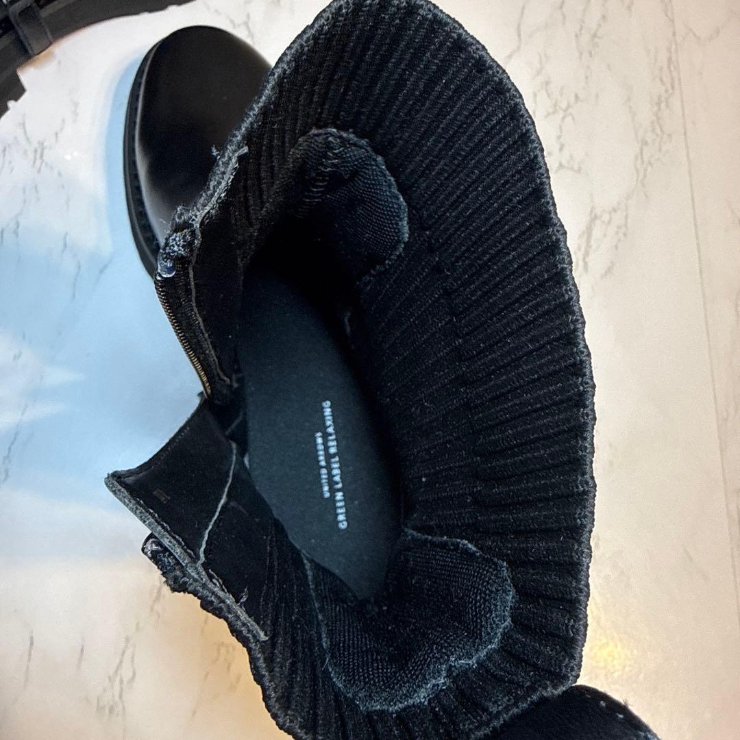 グリーンレーベル リラクシング サイドゴアブーツ 黒 XL