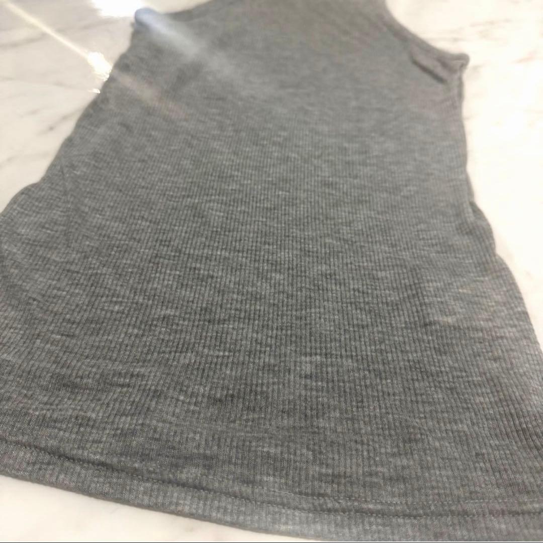【試着のみ】2025✨️完売品シアーテレコレイヤーカットトップス シルク混 グレー
