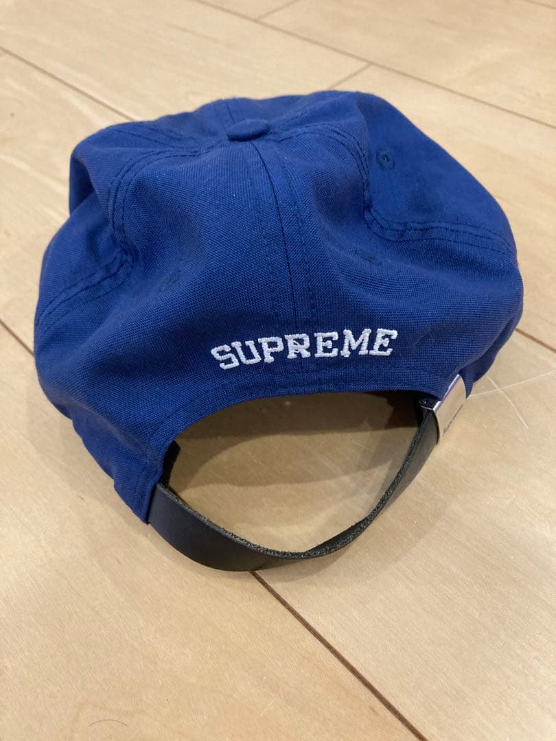 SUPREME ネイビーキャップ Sロゴ刺繍