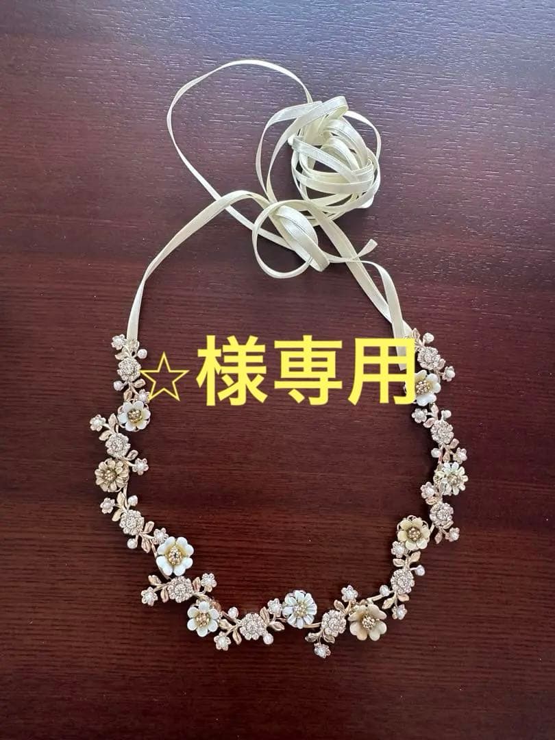 【美品】ヘアアクセサリー ワタベウェディング THH-488 ゴールド