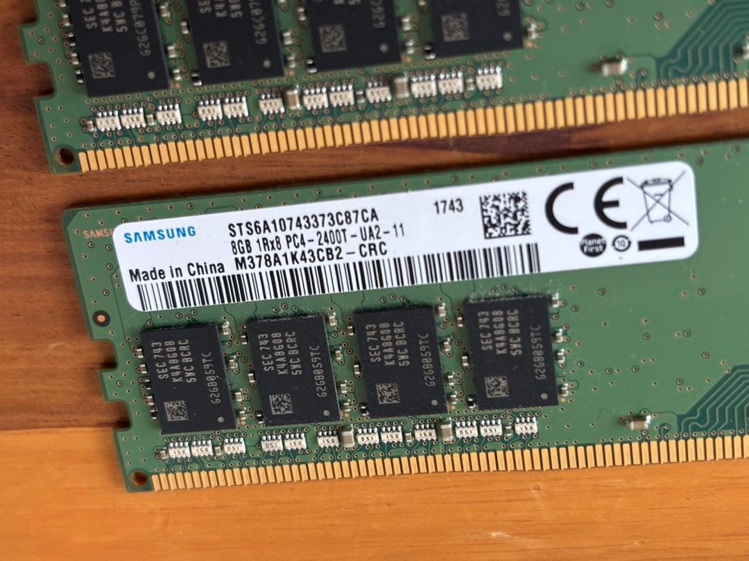 SAMSUNG メモリー DDR 2400 8GB 2枚セット