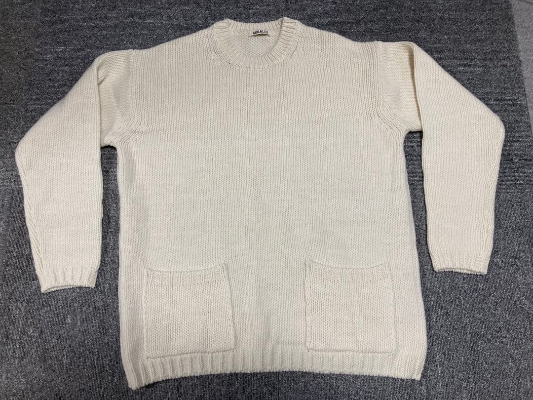 【新品】AURALEE ポケットローゲージニット サイズ3