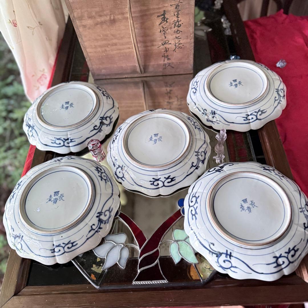 K様へ感謝お嫁入り‼️降誕祭‼️GOLD伊万里錦手帆かけ舟❌山水❌米俵八寸皿6客