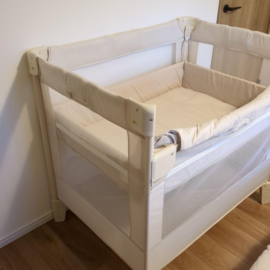 美品 アップリカAprica ココネルCOCONEL 折りたたみ式ベビーベット