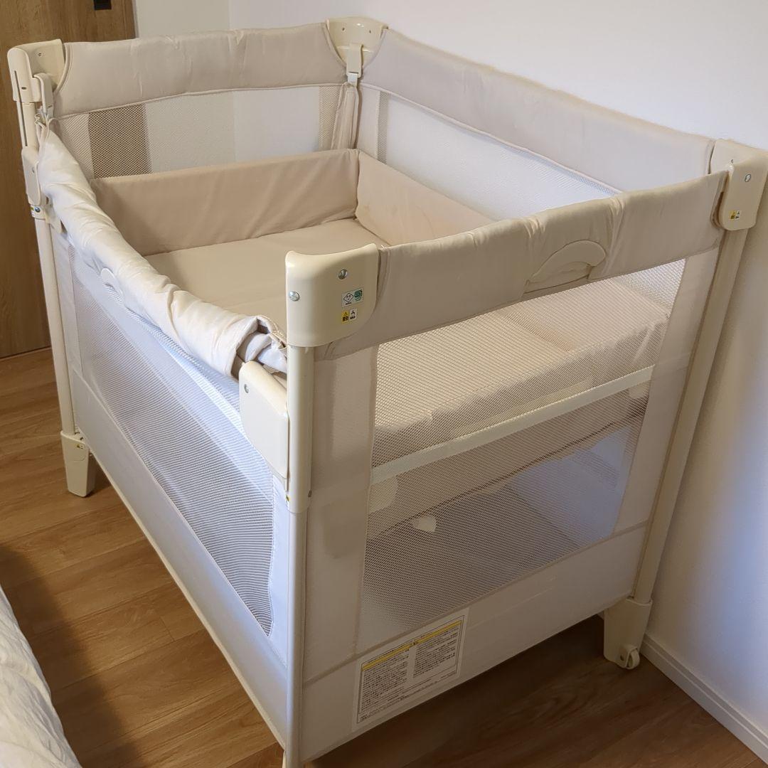 美品 アップリカAprica ココネルCOCONEL 折りたたみ式ベビーベット
