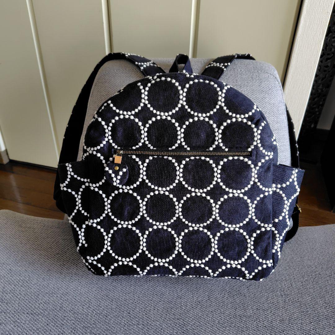 ミナペルホネン両開きリュックハンドメイドバック