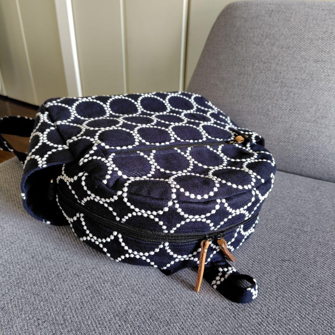 ミナペルホネン両開きリュックハンドメイドバック