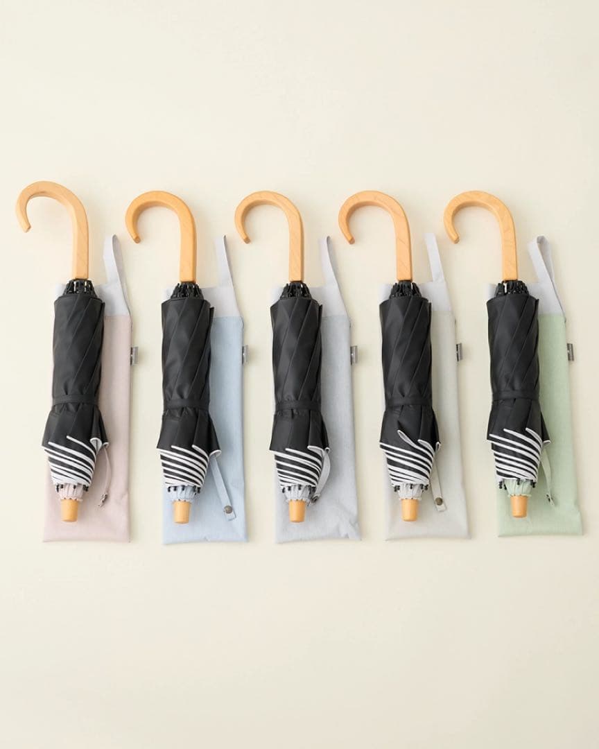 【新品】サンバリア100 折りたたみ日傘 2段折 コンビmoku ピンク