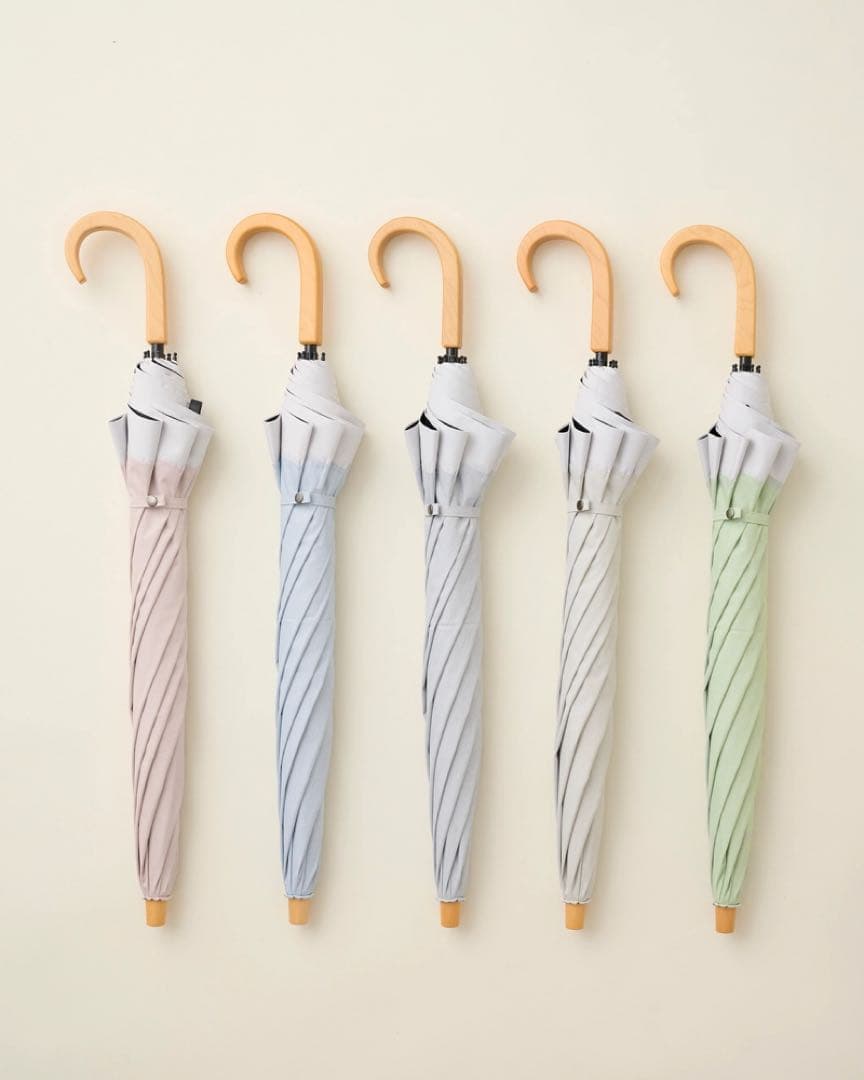 【新品】サンバリア100 折りたたみ日傘 2段折 コンビmoku ピンク