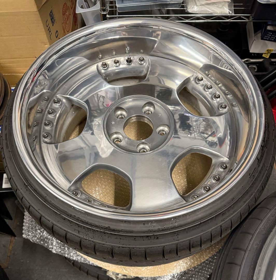 《希少》ユーロライン 18インチ 10j 4本　リバレル タイヤ付き