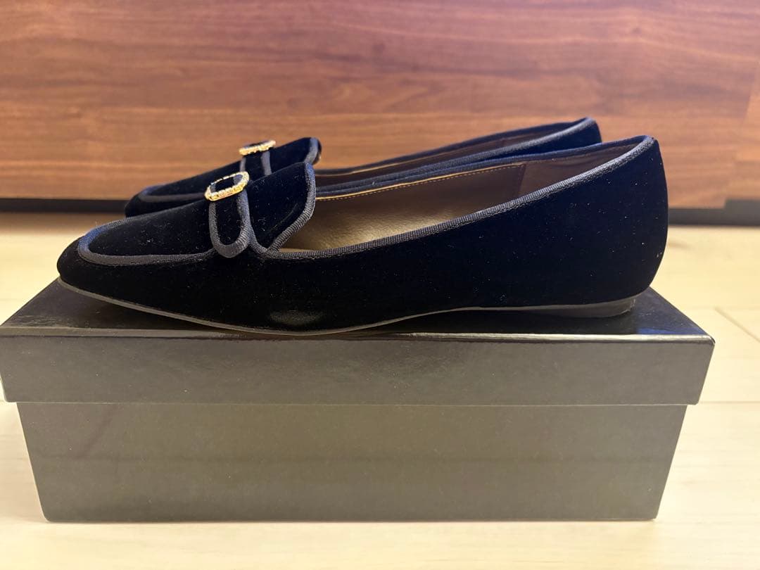 オデットエオディール　ベルベット フラットシューズ 23cm