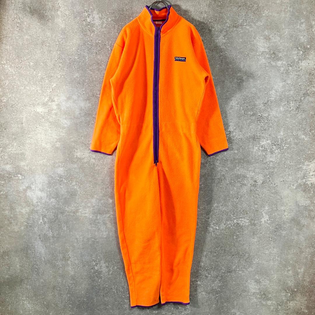 希少　90s Helly Hansen　ジャンプスーツ　つなぎ　オレンジ　ロゴ