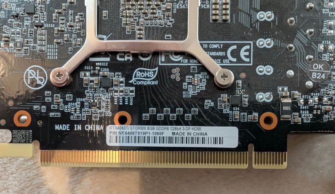 Nvidia GeForce RTX 4060 Ti 2023年7月購入