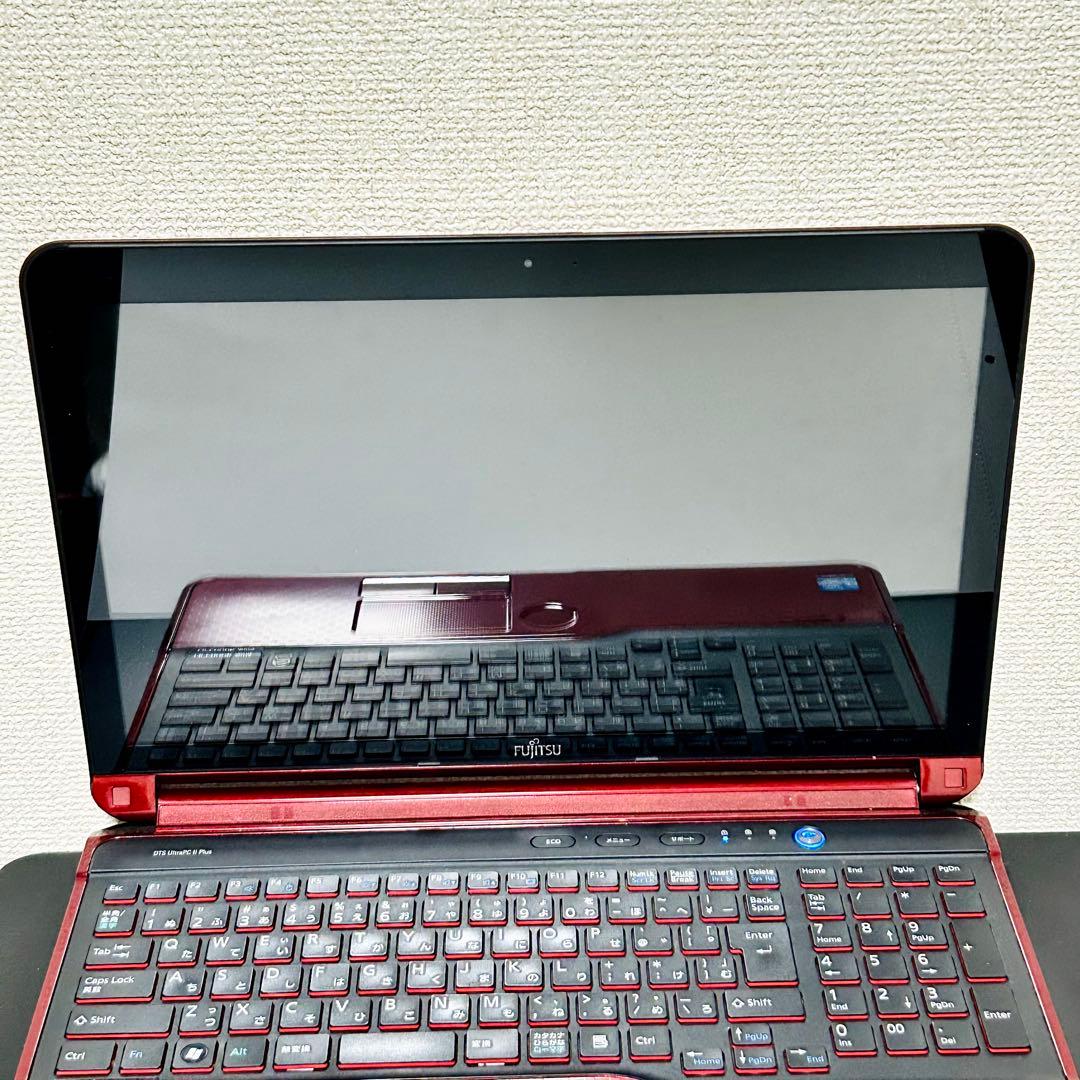 富士通 ブルーレイ搭載 Win11 Core-i7 SSD快速起動 レッド