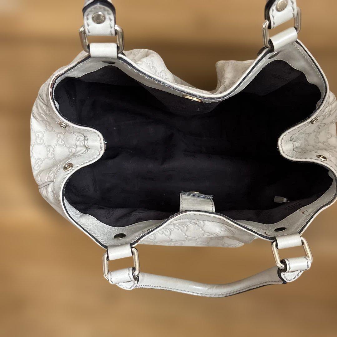 Gucci GGパターン ハンドバッグ グレー