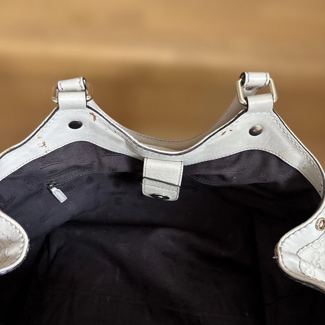 Gucci GGパターン ハンドバッグ グレー