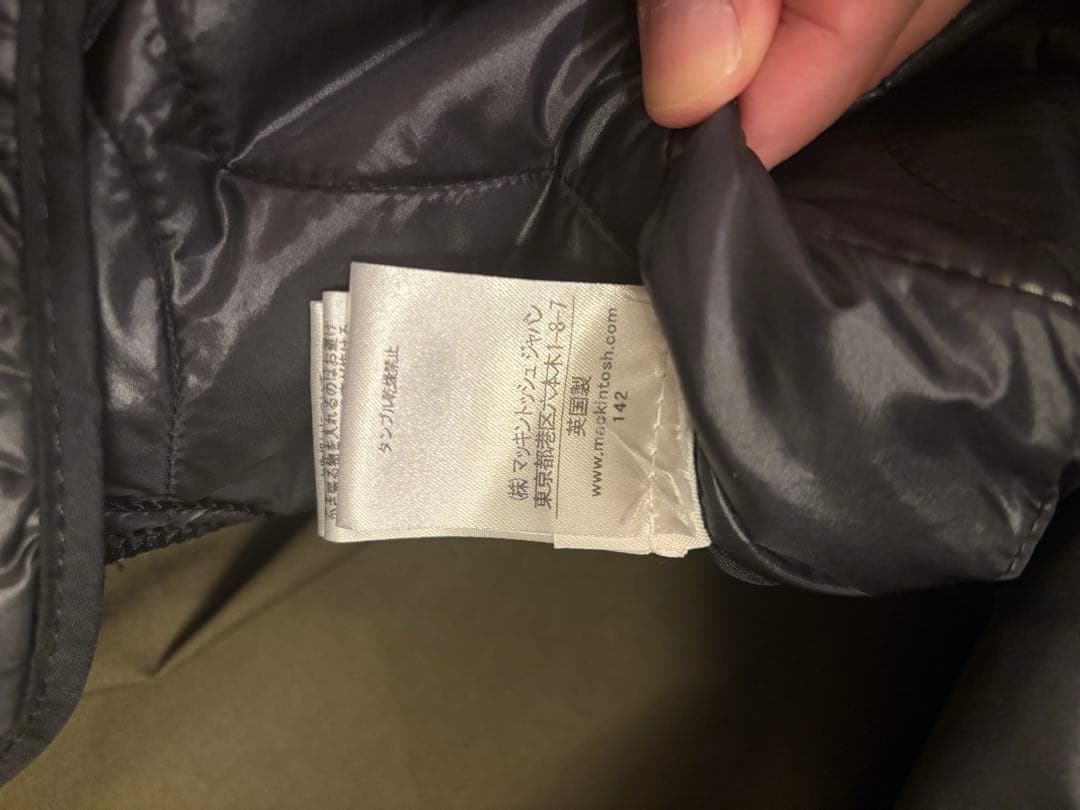 HYKE×MACKINTOSH ノーカラーコート ゴム引き カーキ サイズ1