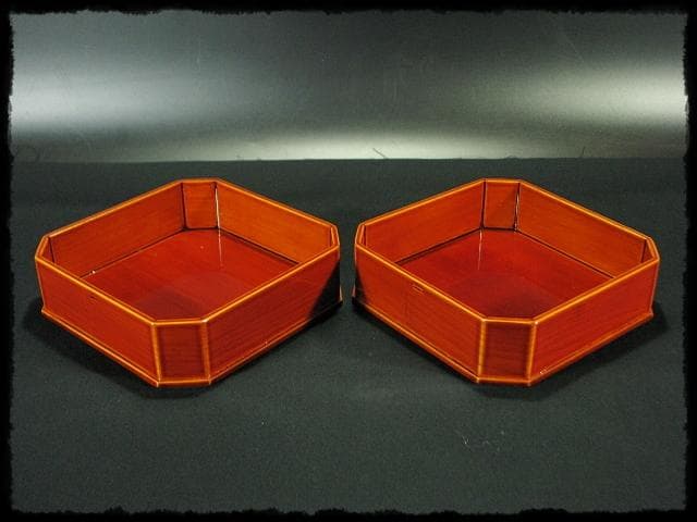 春慶 縁高 成田流 飛騨春慶 塗師 谷 正利 縁高重 茶道具 菓子器 f201