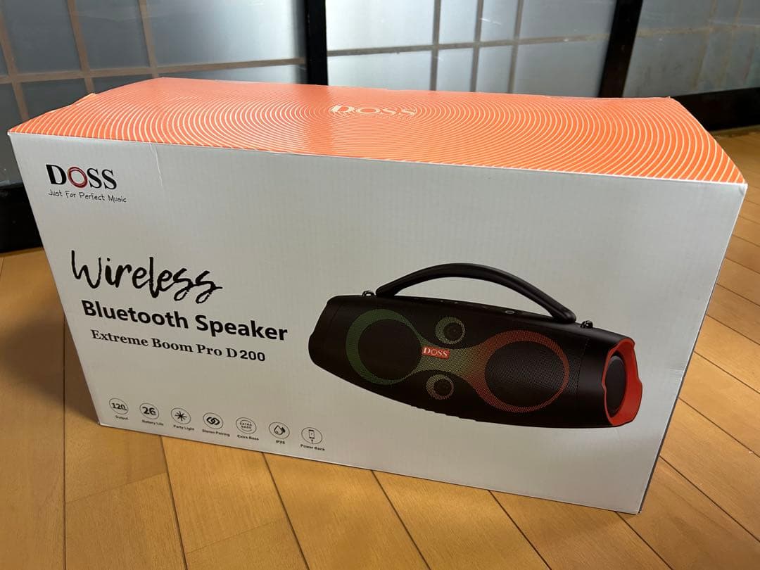 DOSS Extreme Boom Pro D200 スピーカー (オレンジ)