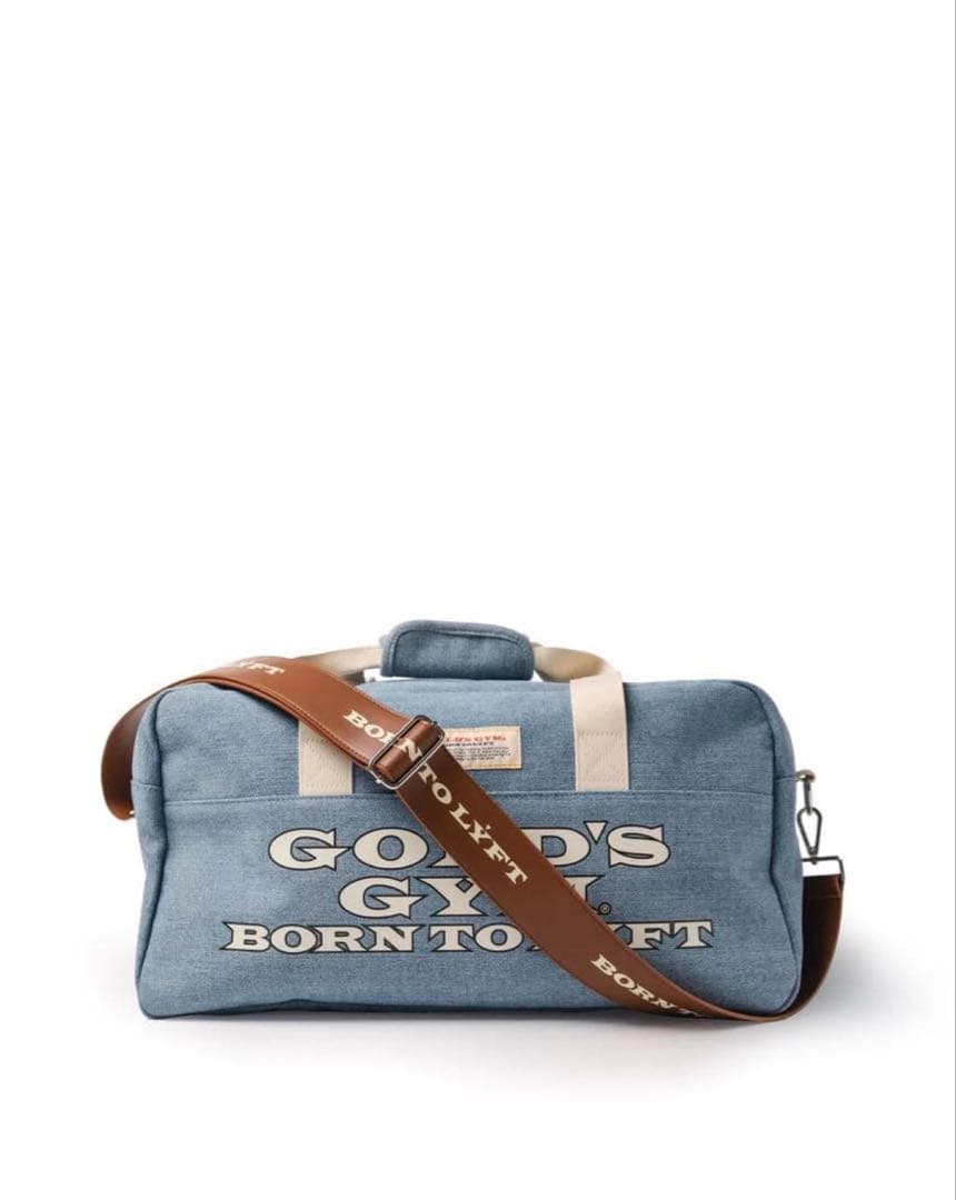 【完売品】LÝFT × GOLD'S GYM コラボ ボストンバッグ（デニム）