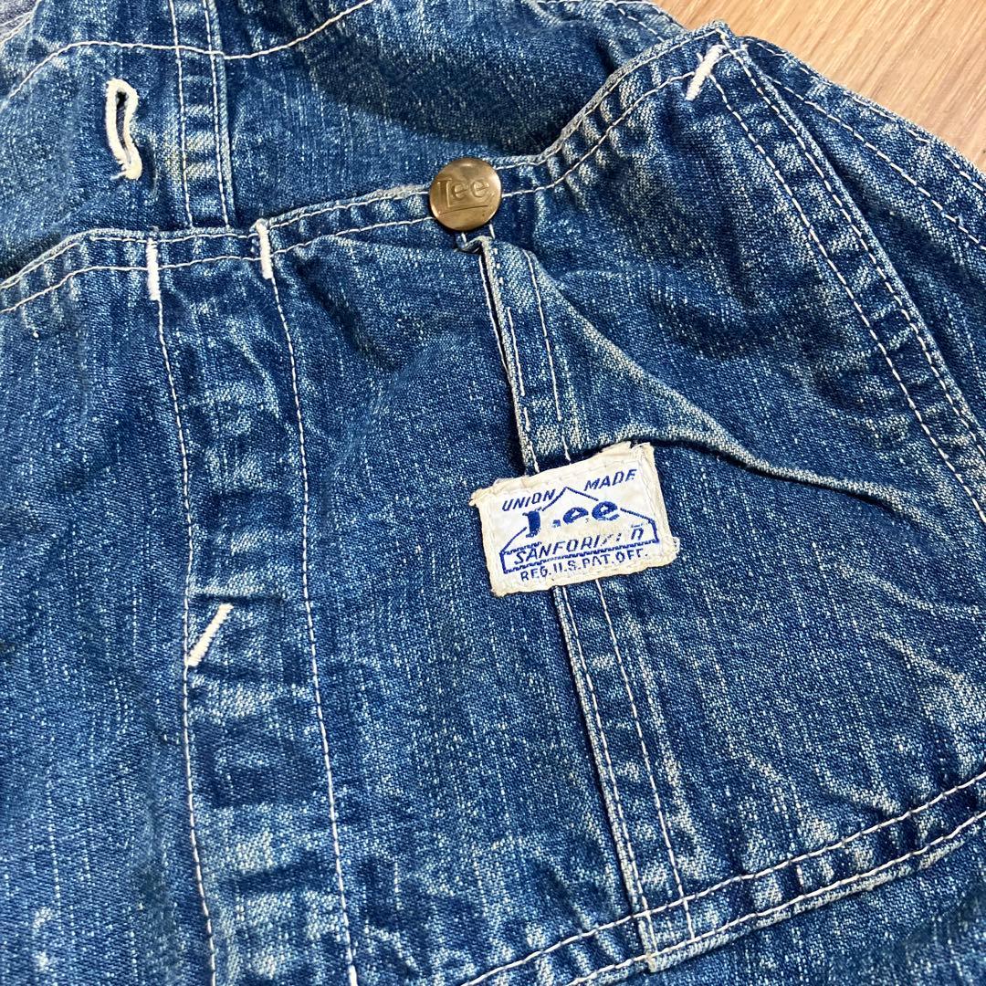 さ*ー様 ビンテージ 40s Lee ハウスマーク　デニムオーバーオール