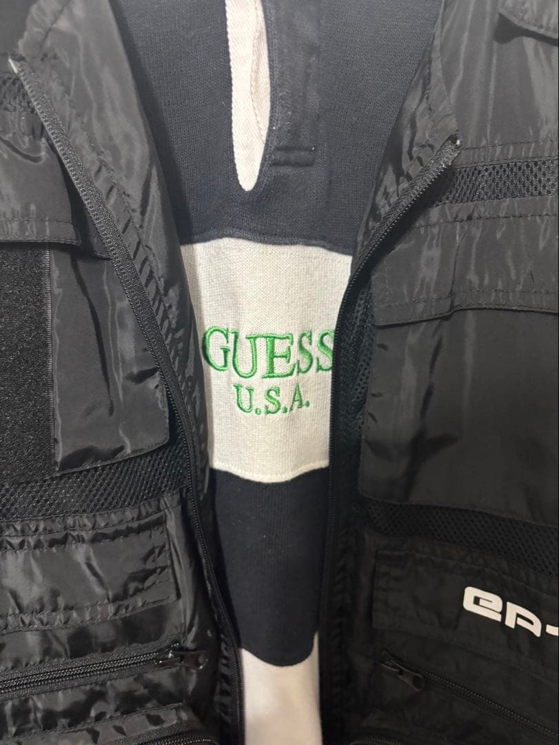 guessラガーシャツ&フィッシングベスト　2セット