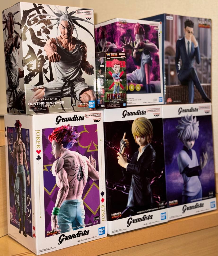 【ハンターハンター】ヒソカ-クラピカ-キルア-レオリオ-ネテロ 新品未開封