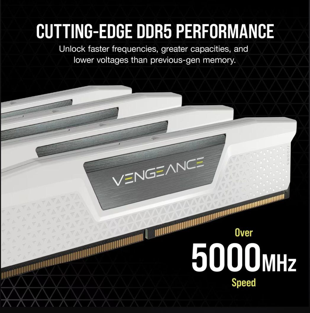 DDR5 128GBメモリ CORSAIR VENGEANCE White