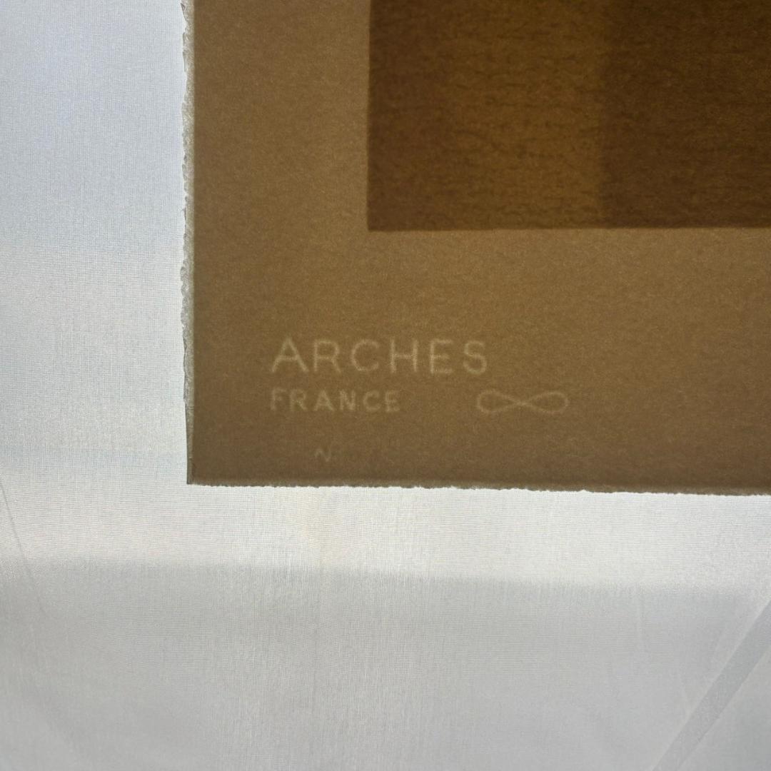 美品 西村龍介「湖の館」リトグラフ 直筆サイン入り 証明シール有 お洒落な額装